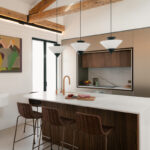 Cuisine d’un appartement privé conçue par l’architecte Emmanuelle Neciolli